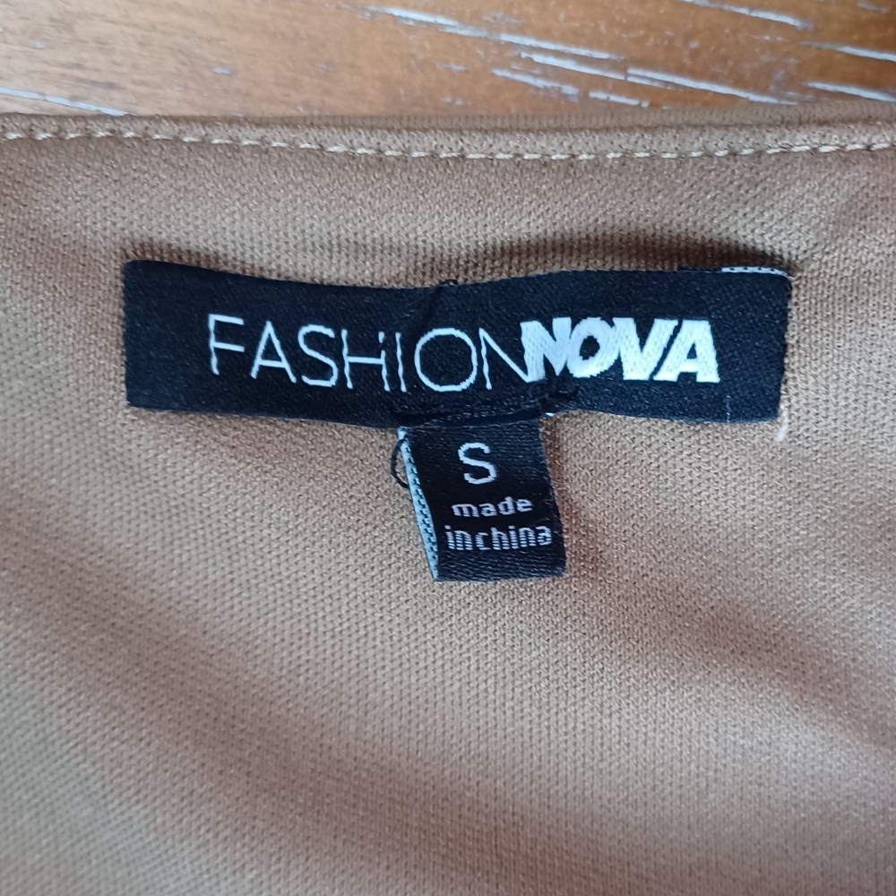 Tan Fashion Nova Cropped Tank - Picture 4 of 5